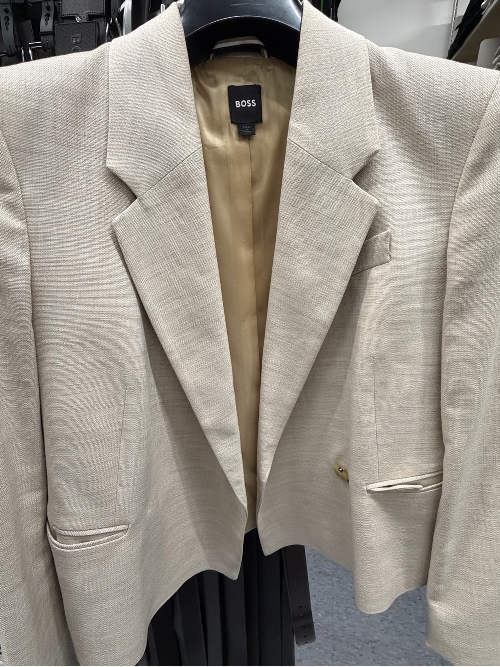 BOSS women’s Beige Textured Blazer